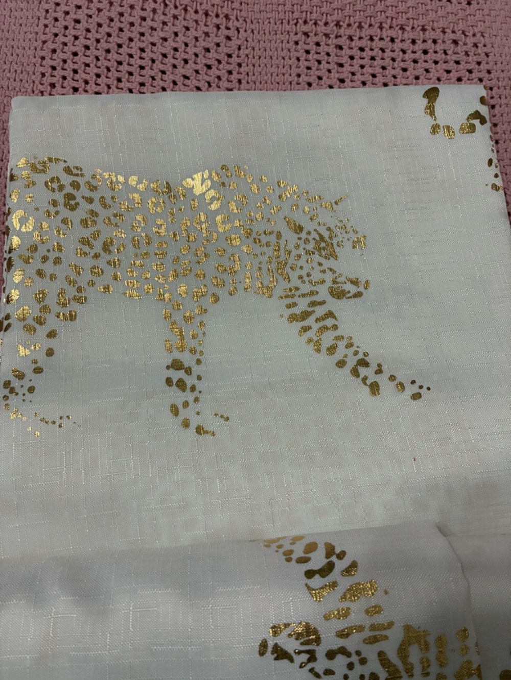 Metallic Gold in the wild shower curtain & bath set - Picture 13 of 16